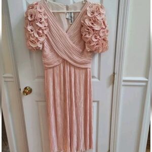 Vintage Richilene Evening Gown Party Plissé Dress Size 10 Prom dress wedding